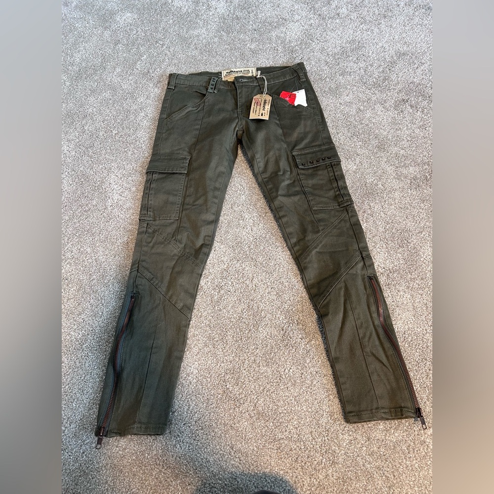 NWT Dollhouse Y2K Military Khaki Green Survival Collection Cargo Utility Pants